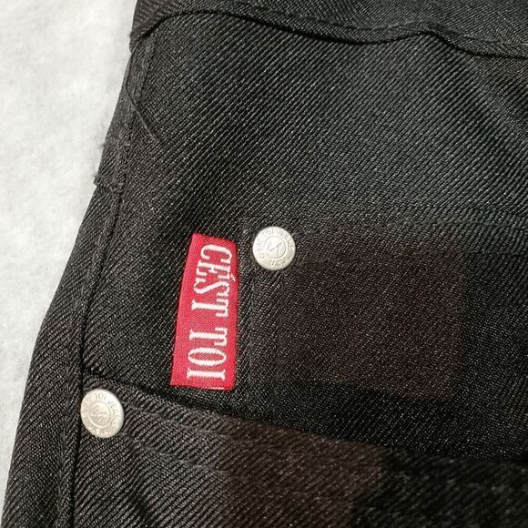 C’EST TOI Pants Womens 2XL Black Bootcut USA Premium Flat Front Comfort Preppy - Picture 8 of 11